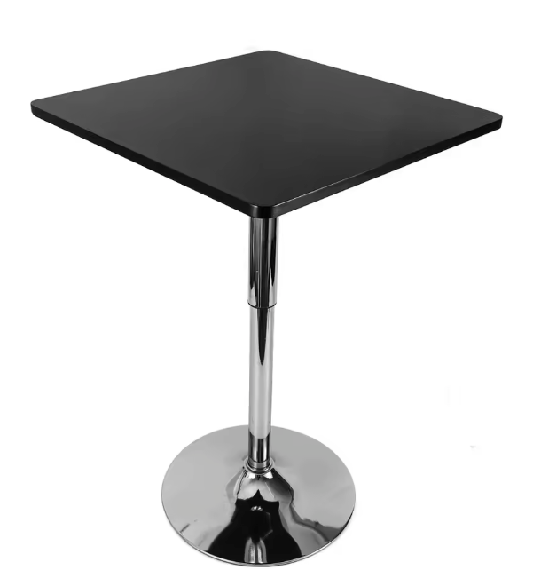 Vierkante verstelbare bartafel 70–90 cm met gaslift