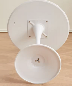 Ronde eettafel 70 cm wit met tulpenvoet en MDF blad