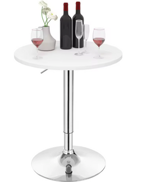 Verstelbare ronde bartafel 60 cm met draaibaar blad