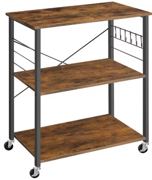 Serveerwagen met Afneembaar Dienblad – Industrieel Design & Wielen