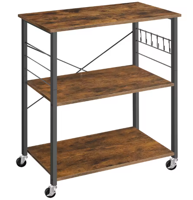 Serveerwagen met Afneembaar Dienblad – Industrieel Design & Wielen