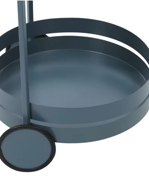 Ronde Serveerwagen met Wielen – IJzeren Trolley, 2 Niveaus