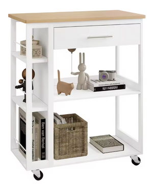 Keukentrolley met Lade, Werkblad & Planken – 73×88×38 cm