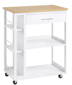 Keukentrolley met Lade, Werkblad & Planken – 73×88×38 cm