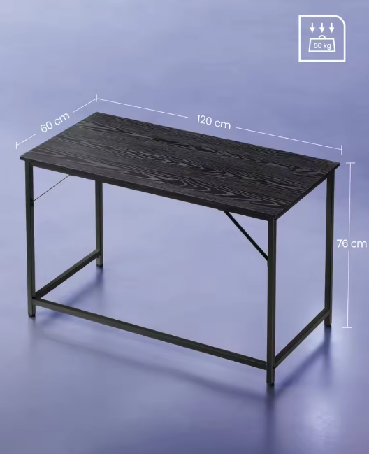 Industrieel bureau 120 cm voor werk of studeerkamer