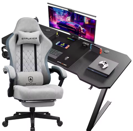Gamingbureau en Gamestoel Set – Ergonomisch, Verstelbaar en Stijlvol