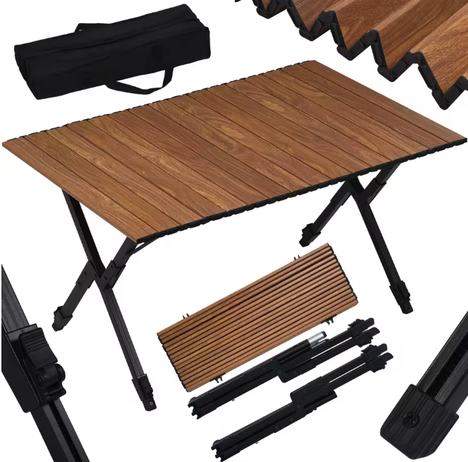 Opvouwbare Campingtafel – Verstelbare Hoogte & Draagtas, 92 cm Breed