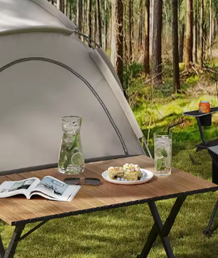 Opvouwbare Campingtafel – Verstelbare Hoogte & Draagtas, 92 cm Breed