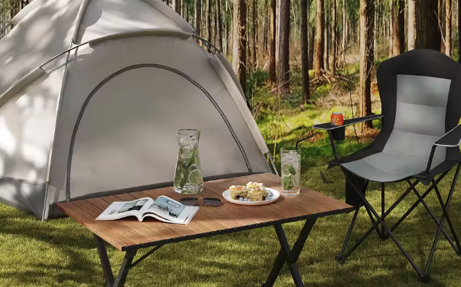 Opvouwbare Campingtafel – Verstelbare Hoogte & Draagtas, 92 cm Breed