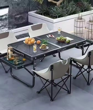 Opvouwbare Campingtafel – Aluminium Gaastafel, Lichtgewicht en Weerbestendig