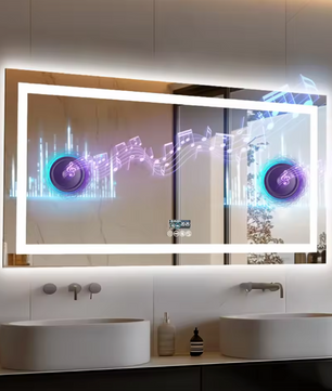 XXL LED Badkamerspiegel – Bluetooth, Anti-Condens & Display