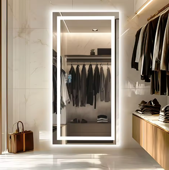 XXL LED Badkamerspiegel – Bluetooth, Anti-Condens & Display
