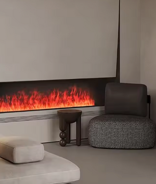 3D Waterdamp Haard met LED-vlam, Geluid en Afstandsbediening