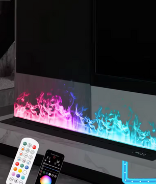 3D waterdamp haard met LED, geluid en tv-standaard