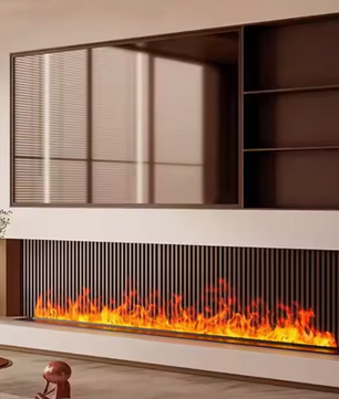 3D stoomhaard met LED-vlam en Tuya smart bediening