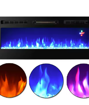 Elektrische wandhaard 50 inch met afstandsbediening
