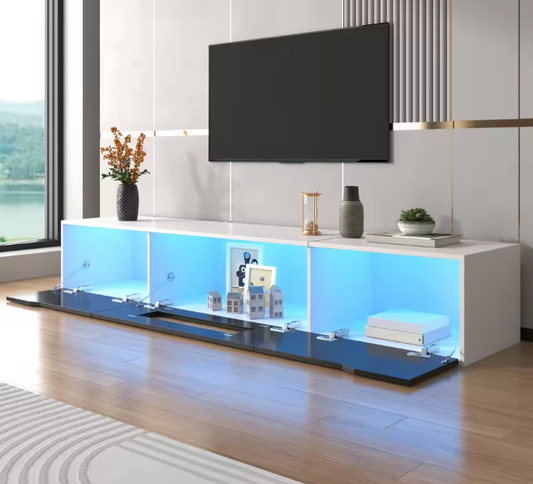 TV-meubel 180 cm hoogglans met LED en wandmontageoptie