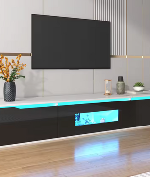 TV-meubel 180 cm hoogglans met LED en wandmontageoptie