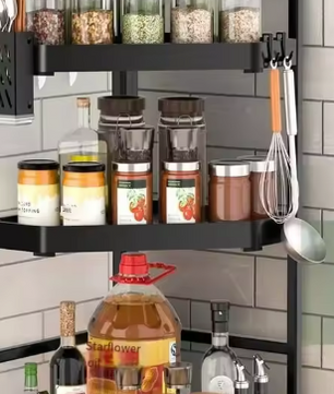 Hoekrek voor Keuken – Kruidenplank zonder Boren, Driehoekig Design