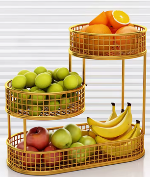 Aanrecht Fruitmand van Metaaldraad – Ruimtebesparend en Decoratief