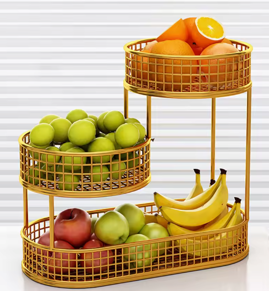 Aanrecht Fruitmand van Metaaldraad – Ruimtebesparend en Decoratief