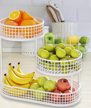 Aanrecht Fruitmand van Metaaldraad – Ruimtebesparend en Decoratief