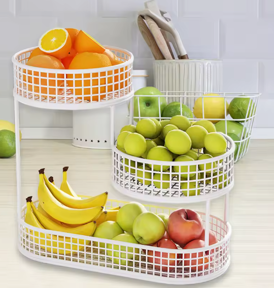 Aanrecht Fruitmand van Metaaldraad – Ruimtebesparend en Decoratief