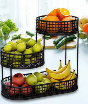 Aanrecht Fruitmand van Metaaldraad – Ruimtebesparend en Decoratief