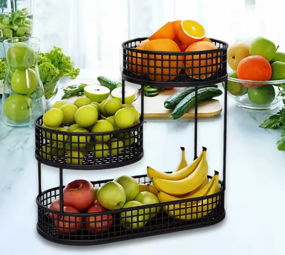 Aanrecht Fruitmand van Metaaldraad – Ruimtebesparend en Decoratief