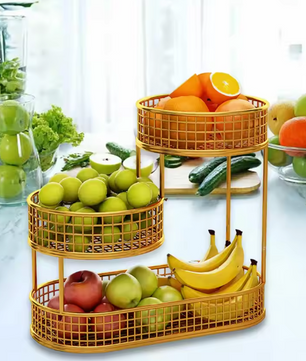 Aanrecht Fruitmand van Metaaldraad – Ruimtebesparend en Decoratief