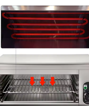 Elektrische Salamander Oven 2000W – RVS Grill met Wandmontage