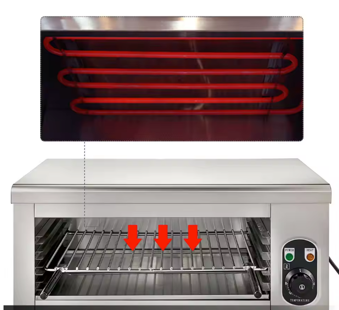 Elektrische Salamander Oven 2000W – RVS Grill met Wandmontage