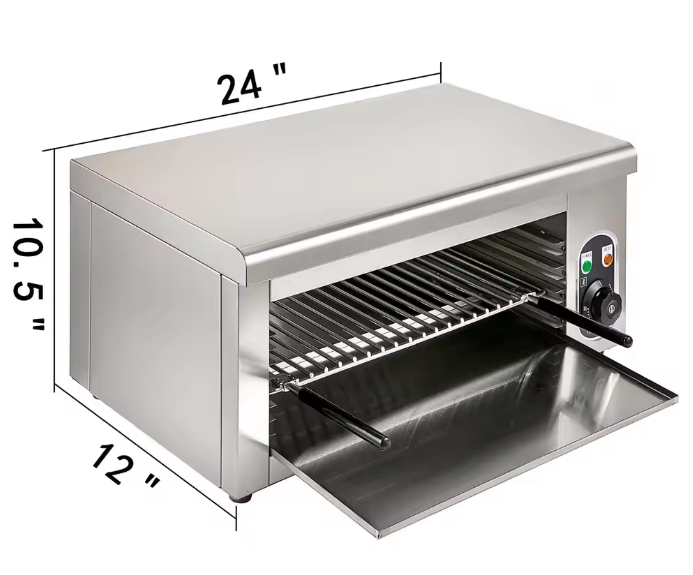 Elektrische Salamander Oven 2000W – RVS Grill met Wandmontage