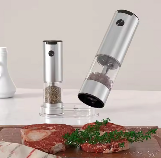 Elektrische Zout- en Pepermolen – RVS Grinder met LED & USB