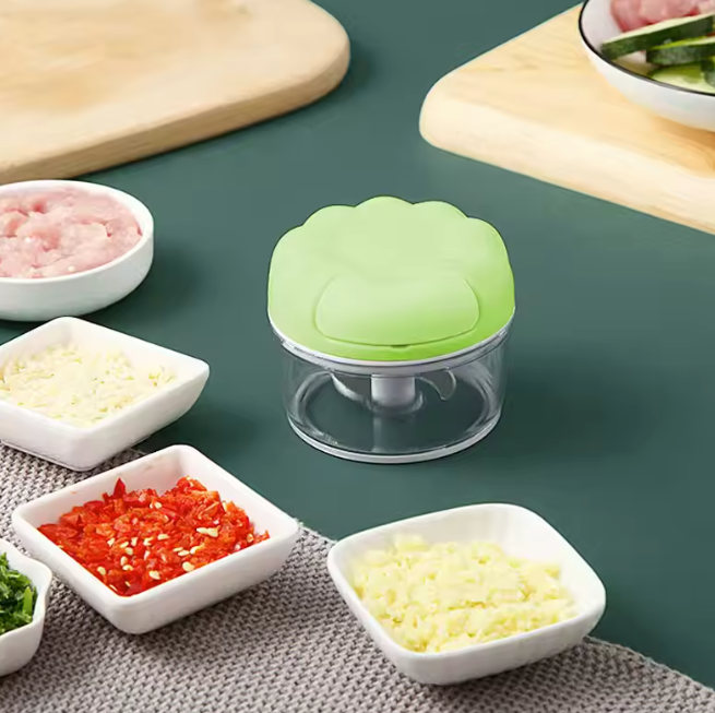 Mini knoflooksnijder en groentechopper – handmatig