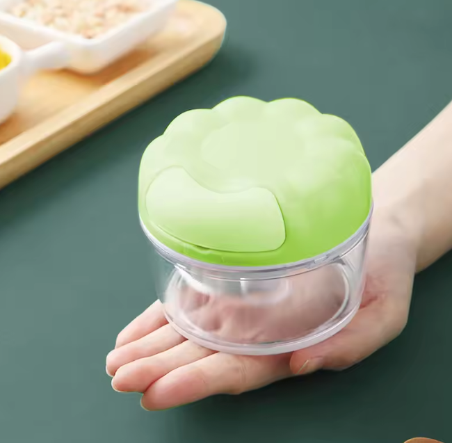 Mini knoflooksnijder en groentechopper – handmatig