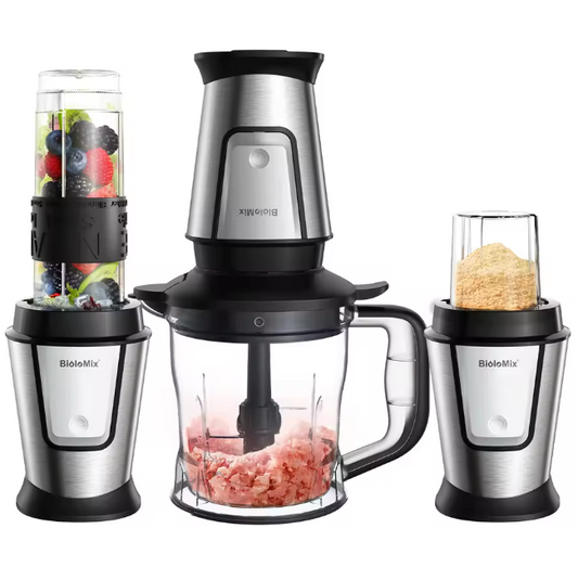 3-in-1 blender 700W met hakmolen en grinder – 3 bekers