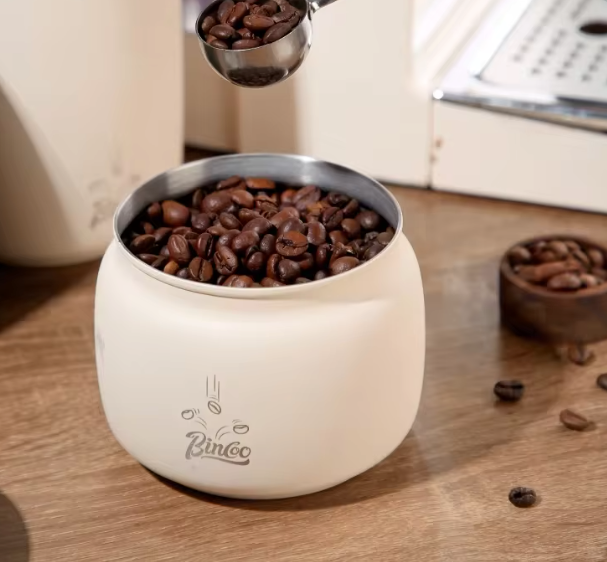 Roestvrijstalen koffieopslagbus met vacuümpomp – 400–1200 ml