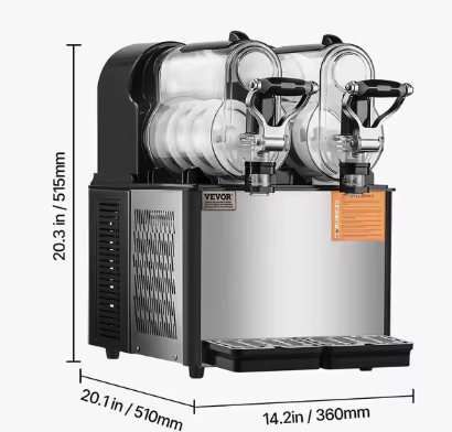 Commerciële slushmachine 2×12L – voor koude dranken & ijs