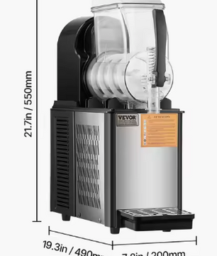 Commerciële slushmachine 2×12L – voor koude dranken & ijs