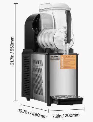 Commerciële slushmachine 2×12L – voor koude dranken & ijs
