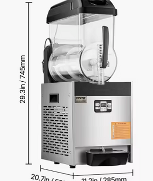 Commerciële slushmachine 2×12L – voor koude dranken & ijs