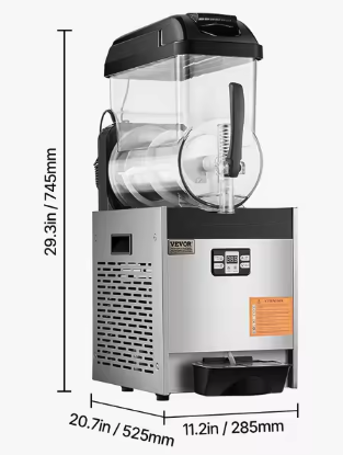 Commerciële slushmachine 2×12L – voor koude dranken & ijs