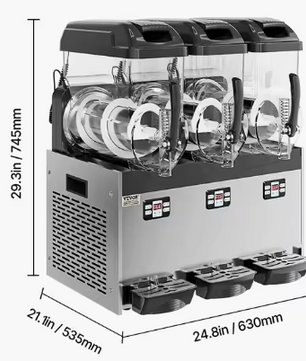 Commerciële slushmachine 2×12L – voor koude dranken & ijs