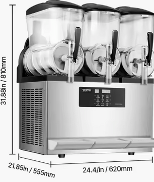 Commerciële slushmachine 2×12L – voor koude dranken & ijs
