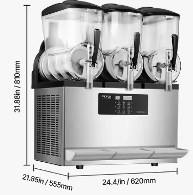 Commerciële slushmachine 2×12L – voor koude dranken & ijs