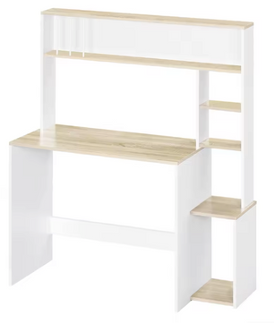 Scandinavisch bureau met 5 planken en opbergruimte – 113 cm