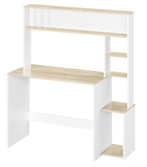 Scandinavisch bureau met 5 planken en opbergruimte – 113 cm