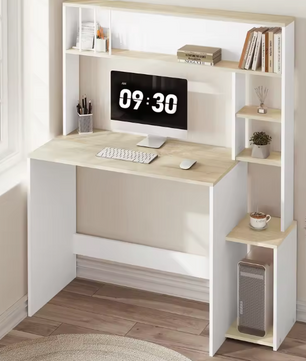 Scandinavisch bureau met 5 planken en opbergruimte – 113 cm