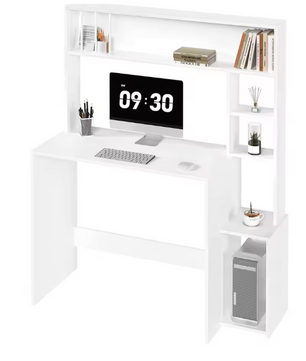 Scandinavisch bureau met 5 planken en opbergruimte – 113 cm